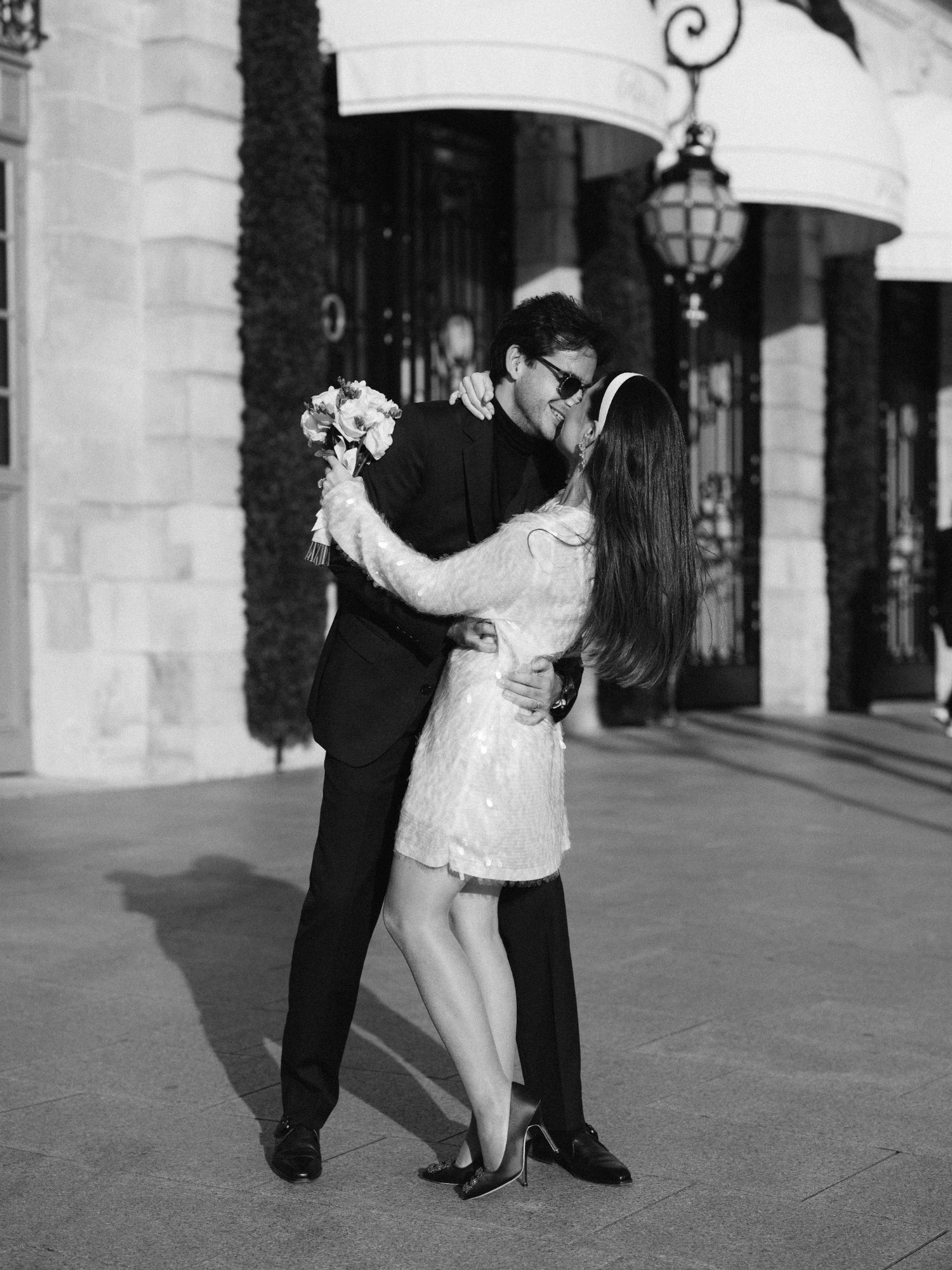 luxury wedding couple portrait Ritz Paris editorial photography Franklyn K